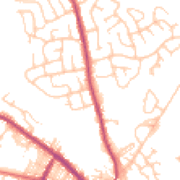 Daytime road noise heatmap for BL8 1DJ