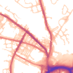 Daytime road noise heatmap for BL8 1LW