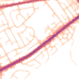 Daytime road noise heatmap for BL8 2DX