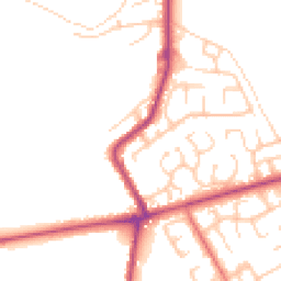 Daytime road noise heatmap for BL8 2ES