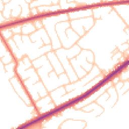 Daytime road noise heatmap for BL8 2HU