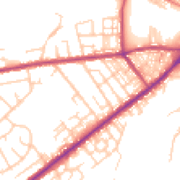 Daytime road noise heatmap for BL8 2PQ