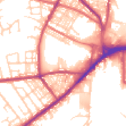 Daytime road noise heatmap for BL8 2QH