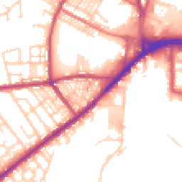 Daytime road noise heatmap for BL8 2QQ
