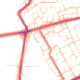 Daytime road noise heatmap for BL8 2TE