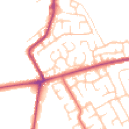 Daytime road noise heatmap for BL8 2TS