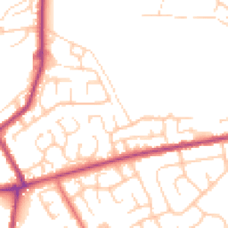 Daytime road noise heatmap for BL8 2UU