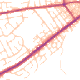 Daytime road noise heatmap for BL8 2XD