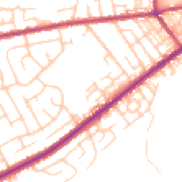 Daytime road noise heatmap for BL8 2XE