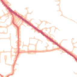 Daytime road noise heatmap for BL8 3EE