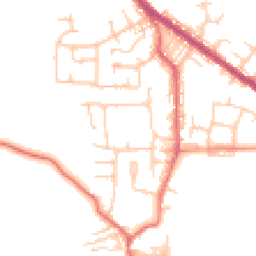 Daytime road noise heatmap for BL8 3JY