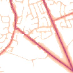 Daytime road noise heatmap for BL8 4DY