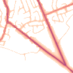 Daytime road noise heatmap for BL8 4EA