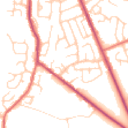 Daytime road noise heatmap for BL8 4EB