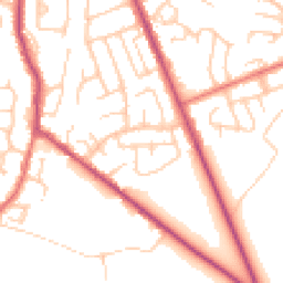 Daytime road noise heatmap for BL8 4ED