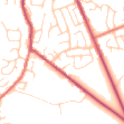Daytime road noise heatmap for BL8 4EE
