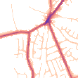 Daytime road noise heatmap for BL8 4ER
