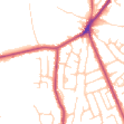Daytime road noise heatmap for BL8 4EX