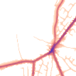 Daytime road noise heatmap for BL8 4NE
