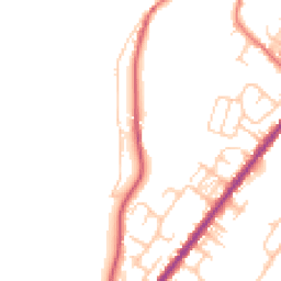 Daytime road noise heatmap for BL8 4NN
