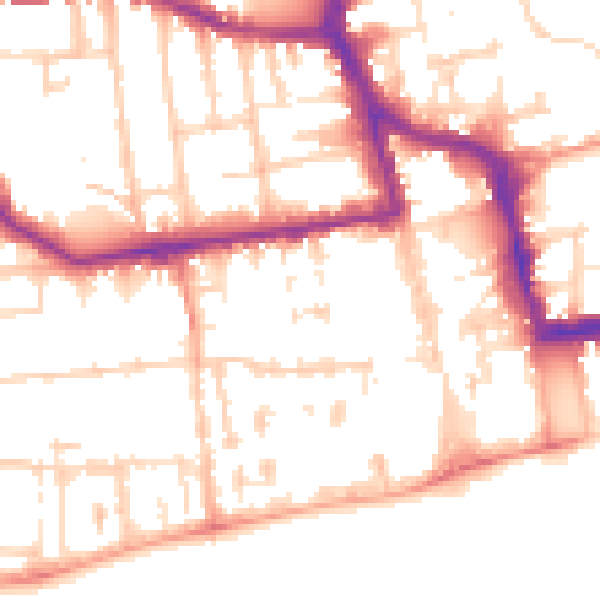 Daytime road noise heatmap for BN11 1AS