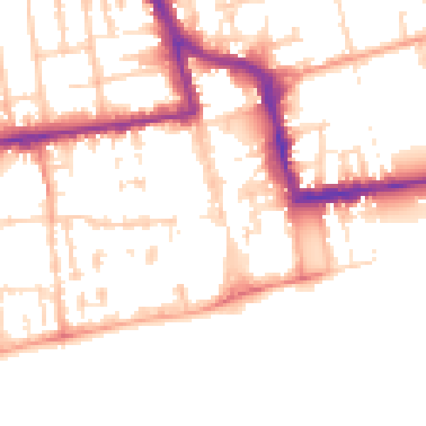 Daytime road noise heatmap for BN11 1AY