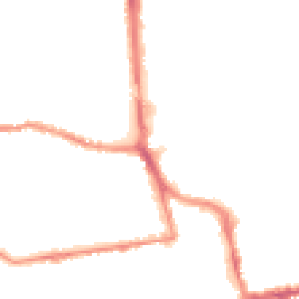 Night-time road noise heatmap for BN11 1BF