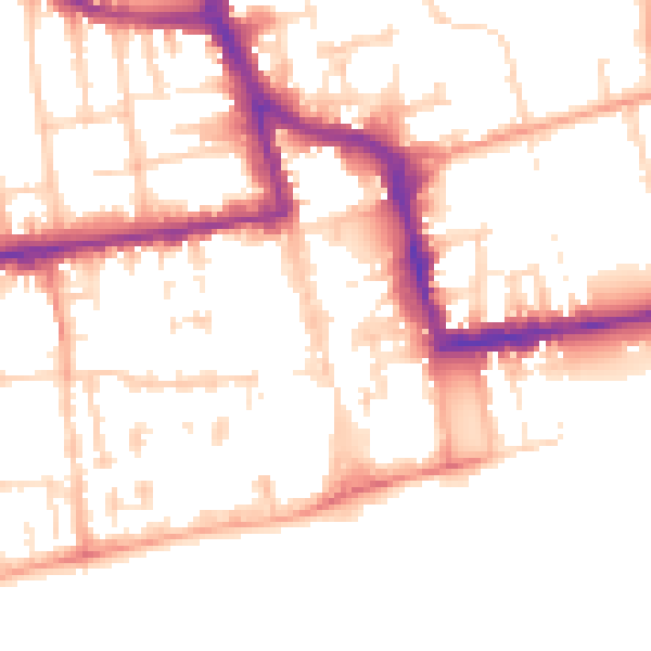 Daytime road noise heatmap for BN11 1BW