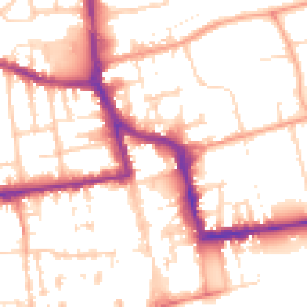 Daytime road noise heatmap for BN11 1DX