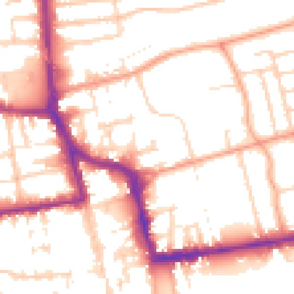 Daytime road noise heatmap for BN11 1EA