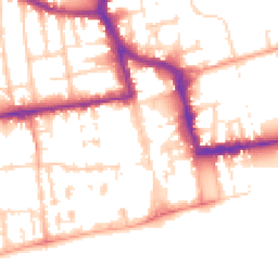 Daytime road noise heatmap for BN11 1EG