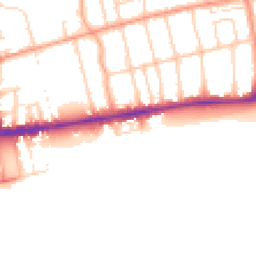 Daytime road noise heatmap for BN11 2BQ