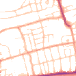 Daytime road noise heatmap for BN11 2JJ