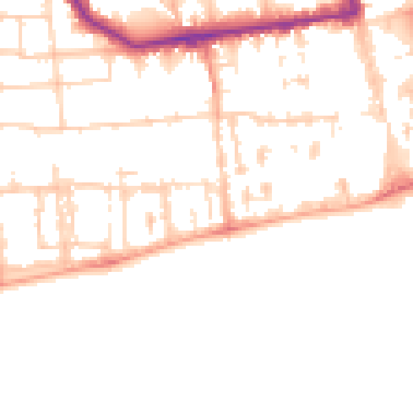 Daytime road noise heatmap for BN11 3BY
