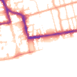 Daytime road noise heatmap for BN11 3ED