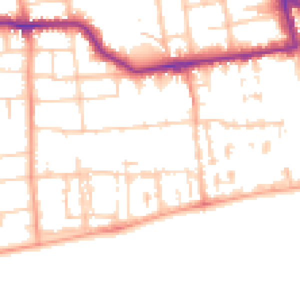 Daytime road noise heatmap for BN11 3HP