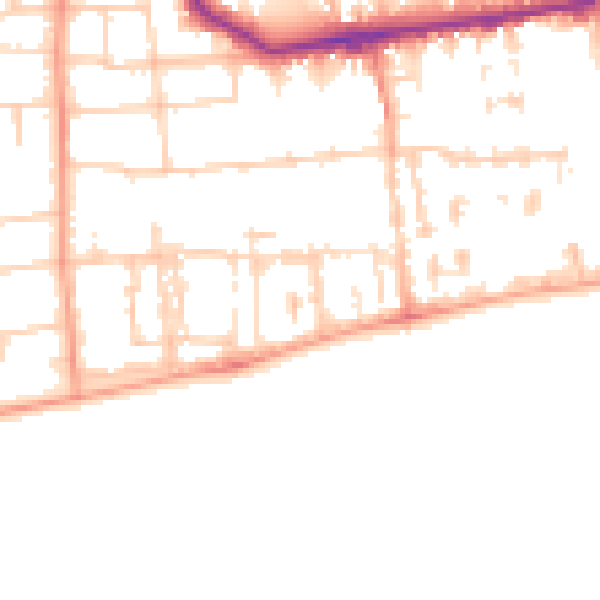 Daytime road noise heatmap for BN11 3LS