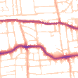 Daytime road noise heatmap for BN11 4AS