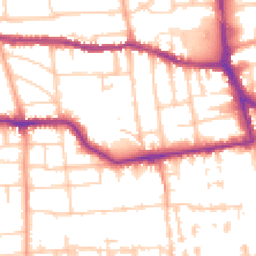 Daytime road noise heatmap for BN11 4EB