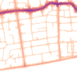 Daytime road noise heatmap for BN11 4LN