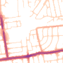 Daytime road noise heatmap for BN11 5JN