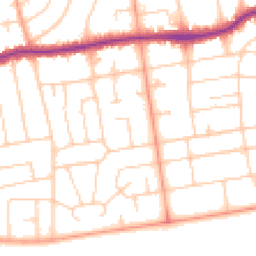 Daytime road noise heatmap for BN11 5PN