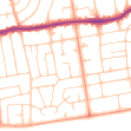 Daytime road noise heatmap for BN11 5PQ
