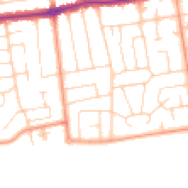 Daytime road noise heatmap for BN11 5SN