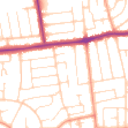 Daytime road noise heatmap for BN12 4BJ
