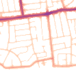 Daytime road noise heatmap for BN12 4BT
