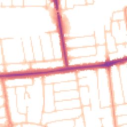 Daytime road noise heatmap for BN12 4EB