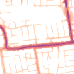 Daytime road noise heatmap for BN12 4SQ
