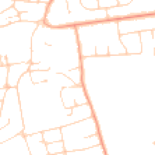 Daytime road noise heatmap for BN12 5EB