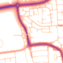 Daytime road noise heatmap for BN12 6LD